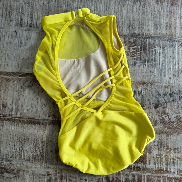 LA Designs Dance Leotard Size Child Large Yellow - Picture 2 of 9